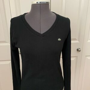 V-neck long sleeve cotton Izod t-shirt